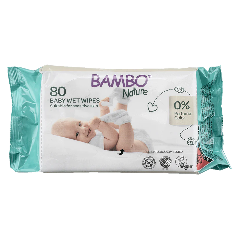 Bambo Nature Baby Wet Wipes 80 Pieces at Zubaidas