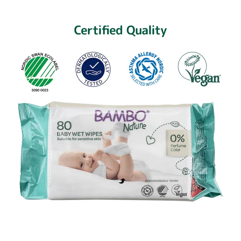 Bambo Nature Baby Wet Wipes 80 Pieces at Zubaidas Best Online Baby and Kids Store for over 50 years in Pakistan