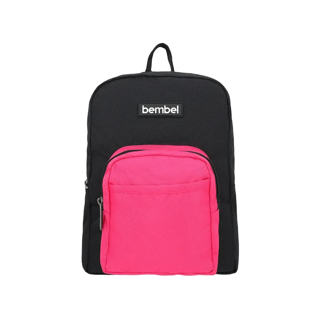 Bembel Preschool Bag Black and Pink Backpack 13 inches at Zubaidas