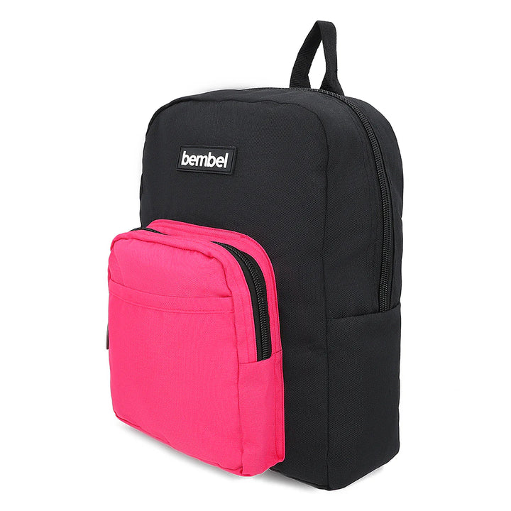 Bembel Preschool Bag Black and Pink Backpack 13 inches at Zubaidas Online Pakistan