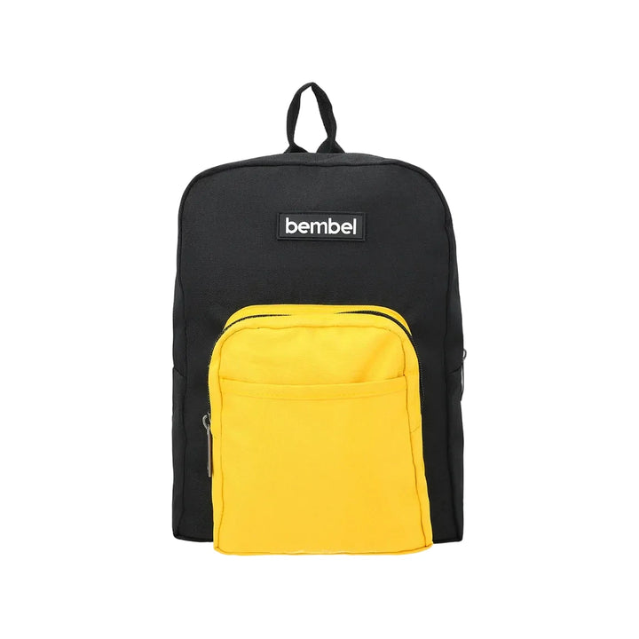 Bembel Preschool Bag Black and Yellow Backpack 13 inches at Zubaidas