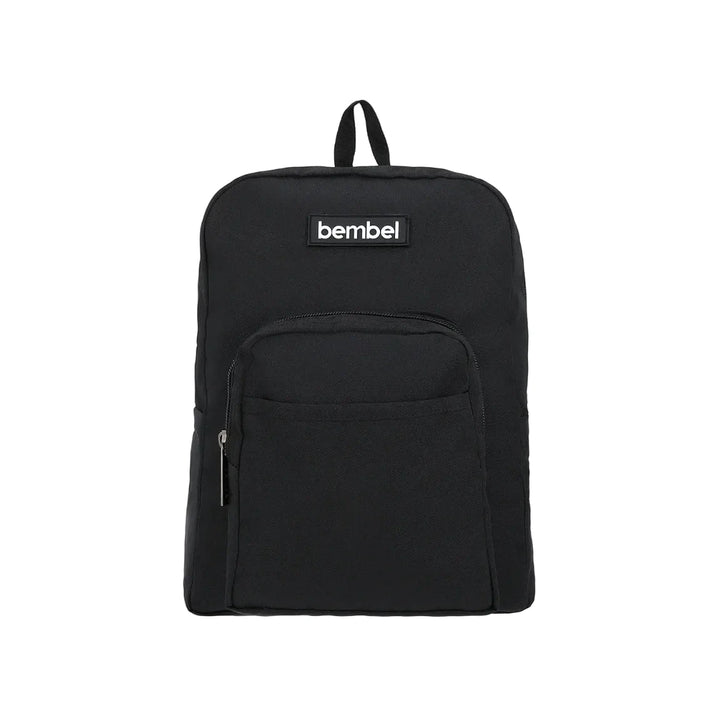Bembel Preschool Bag Solid Black Backpack 13 inches at Zubaidas