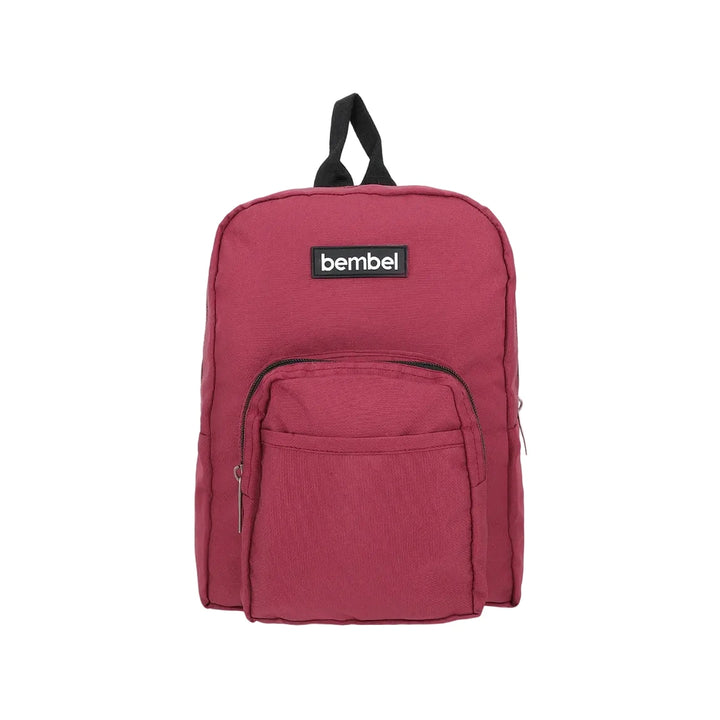 Bembel Preschool Bag Solid Maroon Backpack 13 inches at Zubaidas