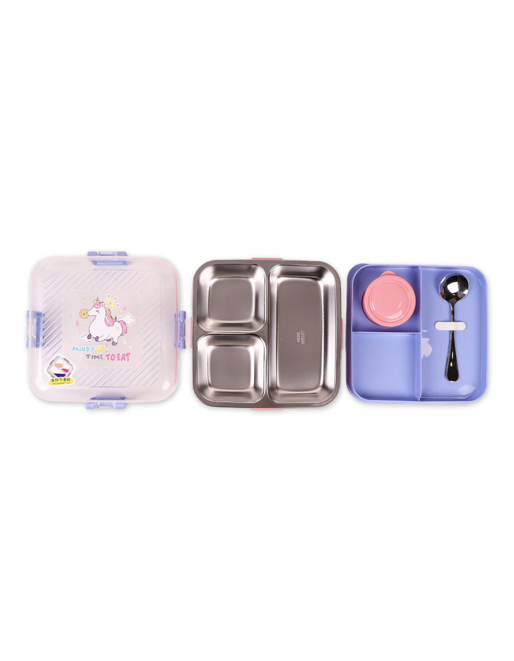 Bento Unicorn Lunch Box Stainless Steel with Compartments, Spoon & Side Container – Safe, Premium & Perfect for School from Zubaidas® - Pakistan’s No. 1 and the most trusted baby and kids store for over 50 years. Nationwide Delivery. Best Prices.