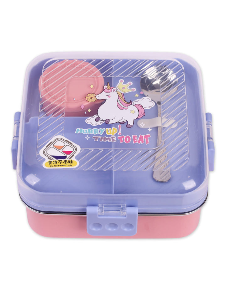 Bento Unicorn Lunch Box Stainless Steel with Compartments, Spoon & Side Container – Safe, Premium & Perfect for School from Zubaidas® - Pakistan’s No. 1 and the most trusted baby and kids store for over 50 years. Nationwide Delivery. Best Prices.