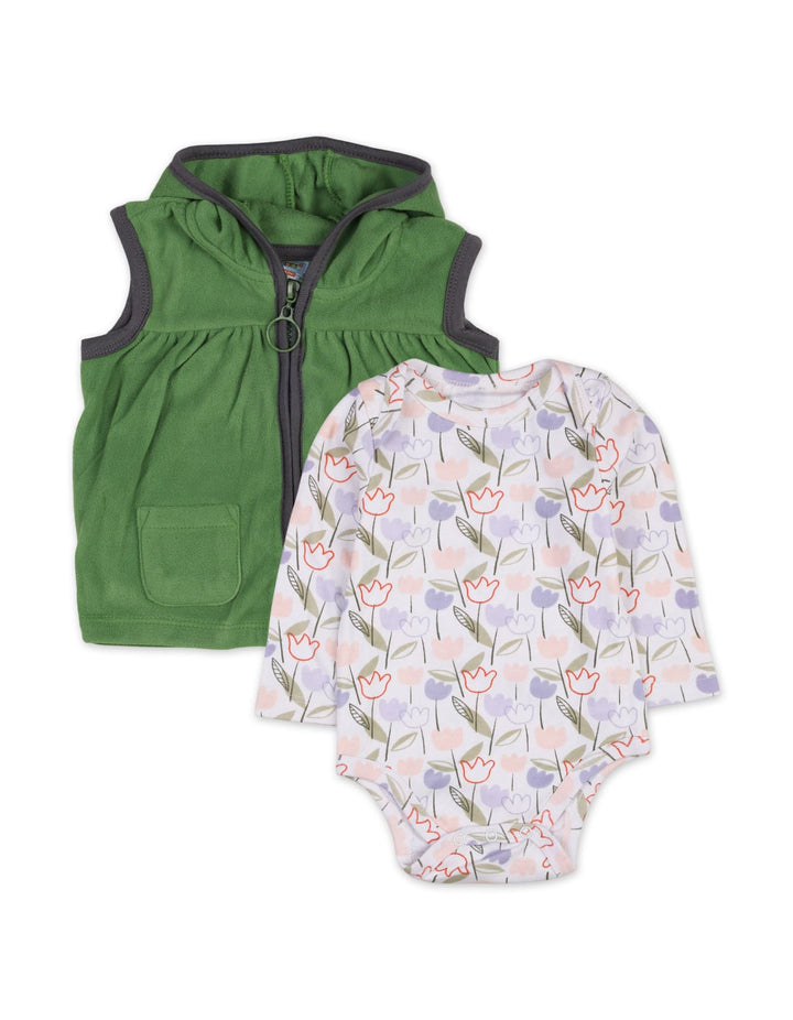Bodysuits with Vests Baby Girls Bambies® 2 Pieces Set Green at Zubaidas® - Pakistan’s No. 1 and the most trusted baby and kids store for over 50 years. Shop Online. Nationwide Delivery. Best Prices.