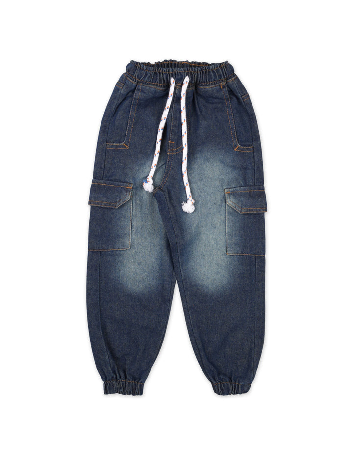 Boys Denim Jogger Pant Bambies Blue at Zubaidas