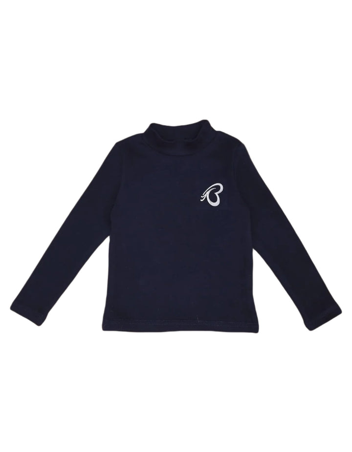Boys Mock Neck Bambies Navy Blue at Zubaidas
