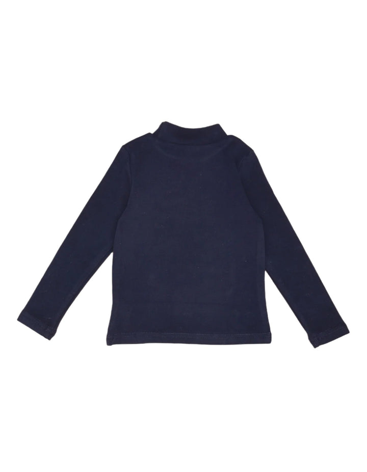 Boys Mock Neck Bambies Navy Blue at Zubaidas