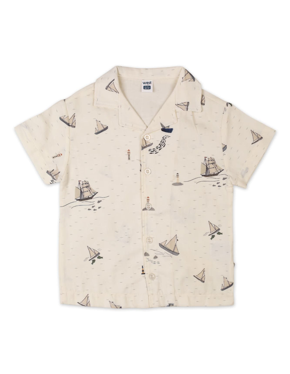 Boys Summer Suit Bambies Off White and Blue at Zubaidas Pakistan