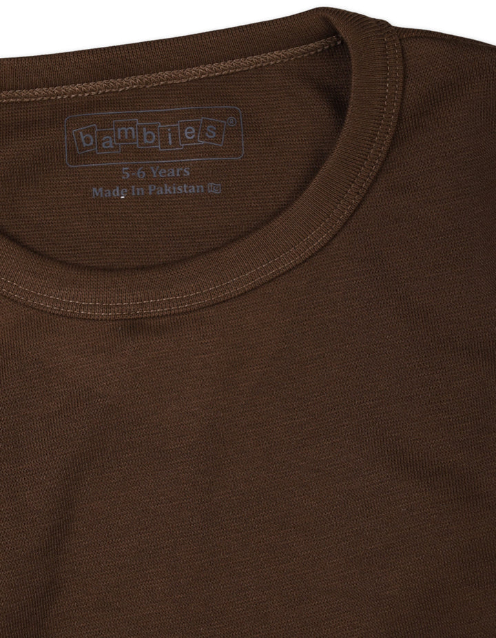 Boys Thermal Suit Set Bambies Brown at Zubaidas Online Baby Store Pakistan