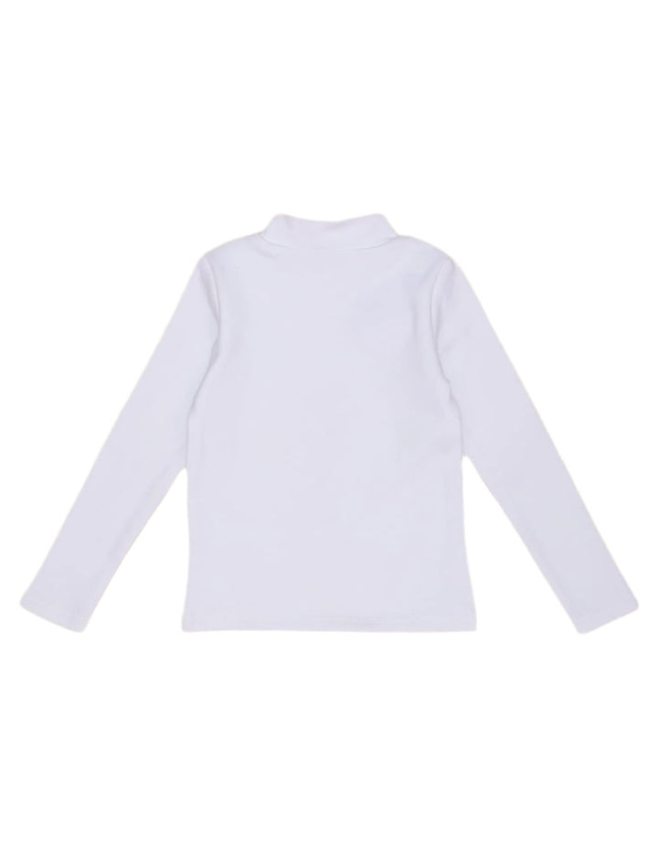 Boys and Girls Mock Neck Bambies White at Zubaidas