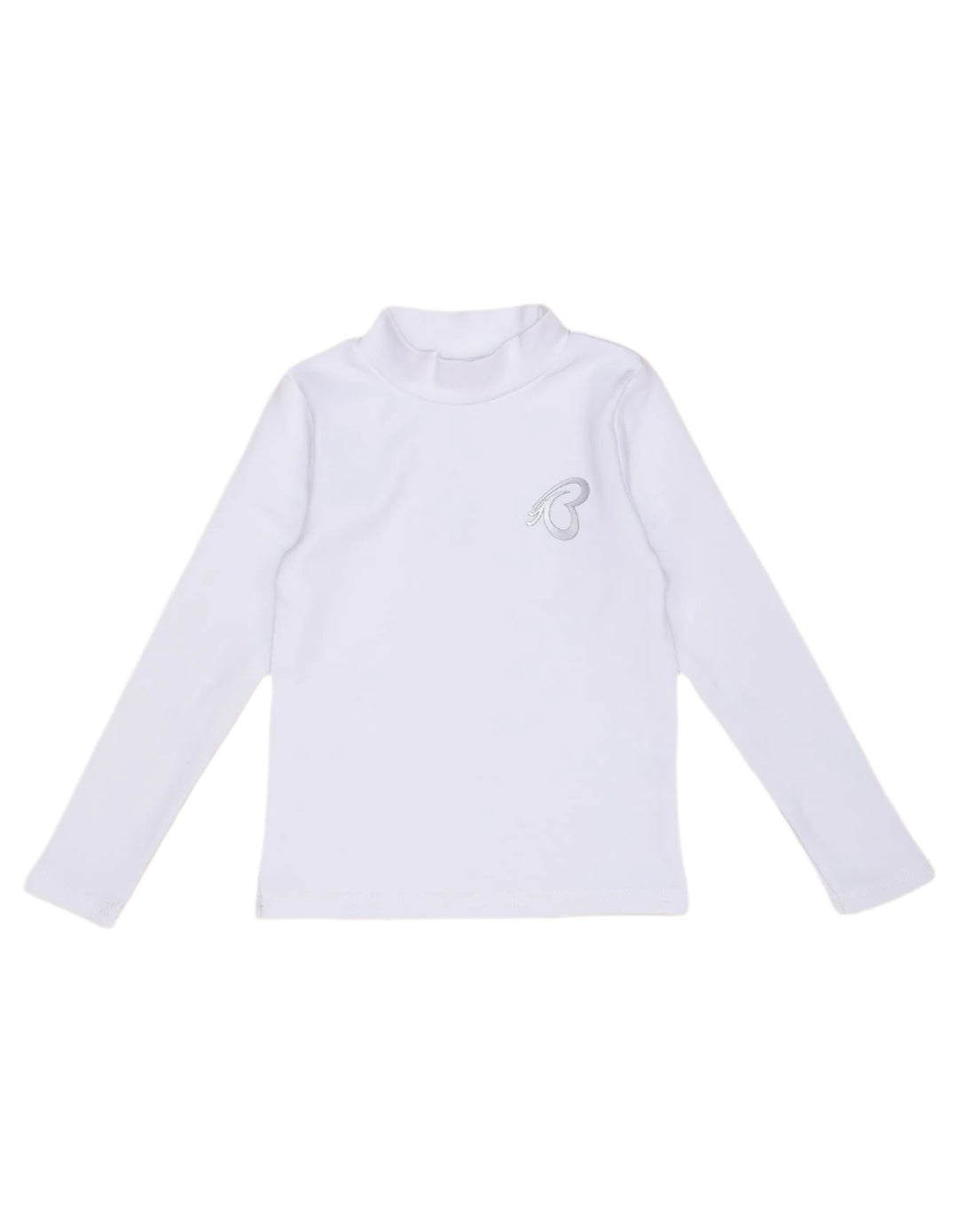 Boys and Girls Mock Neck Bambies White at Zubaidas