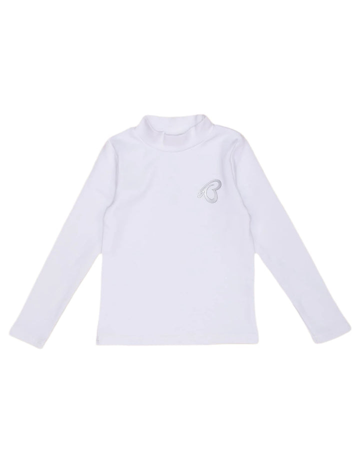 Boys and Girls Mock Neck Bambies White at Zubaidas