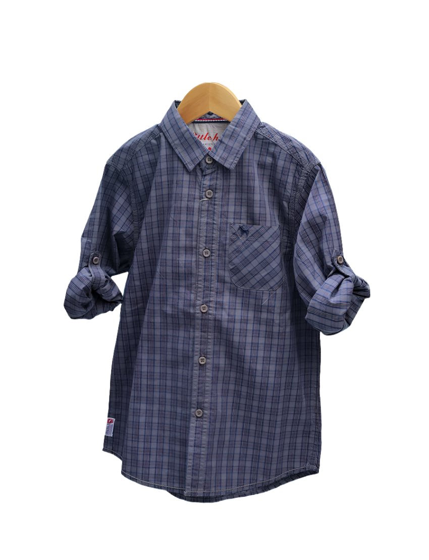 Boys Shirt Bambies® Grey Checkered at Zubaidas® – Pakistan’s No. 1 and the Most Trusted Baby and Kids Store for Over 50 Years. Shop Online. Nationwide Delivery. Best Prices.