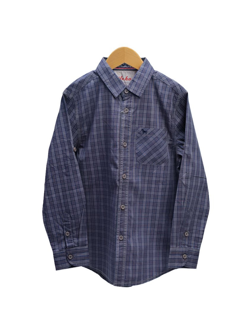 Boys Shirt Bambies® Grey Checkered at Zubaidas® – Pakistan’s No. 1 and the Most Trusted Baby and Kids Store for Over 50 Years. Shop Online. Nationwide Delivery. Best Prices.