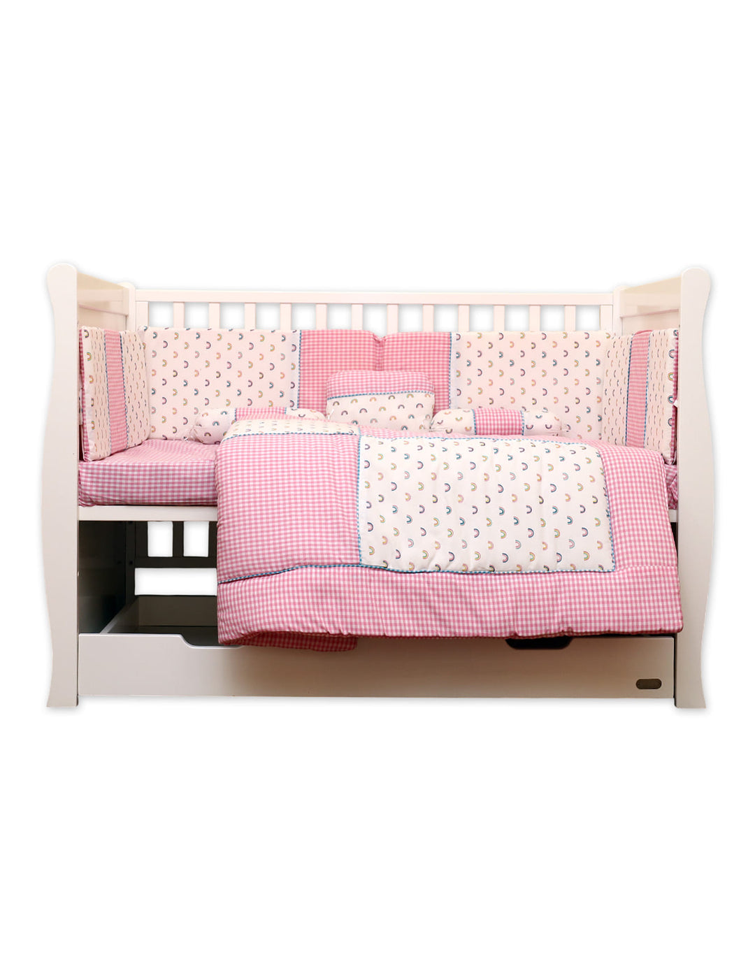 Shop Cot Bedding Set Rainbow Gingham from Zubaidas® - Pakistan’s No. 1 and the most trusted baby and kids store for over 50 years. Nationwide Delivery. Best Prices.