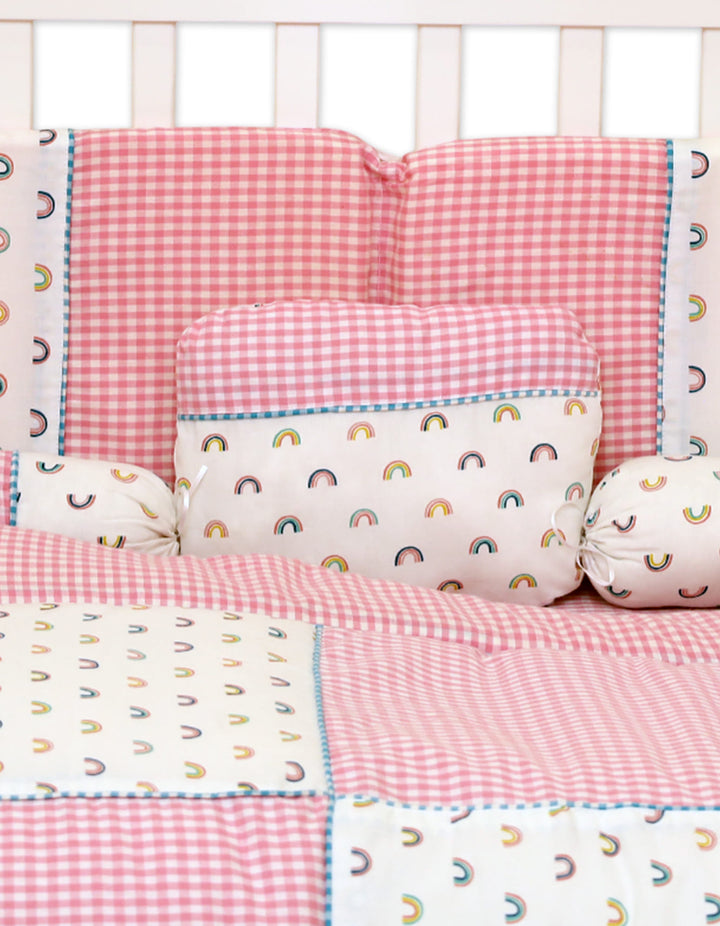 Shop Cot Bedding Set Rainbow Gingham from Zubaidas® - Pakistan’s No. 1 and the most trusted baby and kids store for over 50 years. Nationwide Delivery. Best Prices.