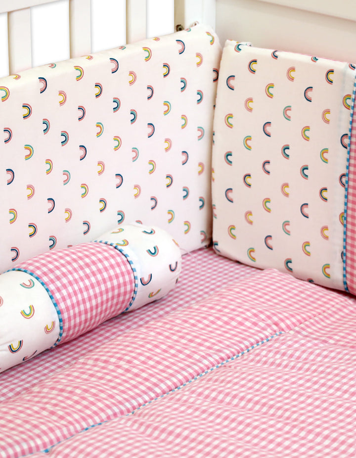 Shop Cot Bedding Set Rainbow Gingham from Zubaidas® - Pakistan’s No. 1 and the most trusted baby and kids store for over 50 years. Nationwide Delivery. Best Prices.