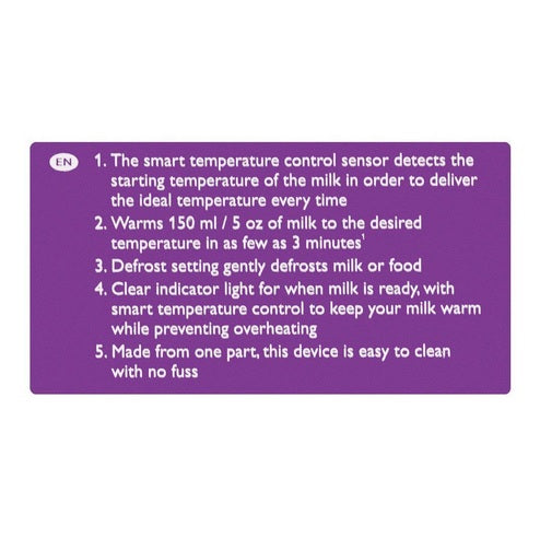 Shop Online Philips Avent Premium Fast Bottle Warmer SCF358/00 from Zubaidas Official™ - Pakistan’s No .1 and most trusted baby store for over 50 years