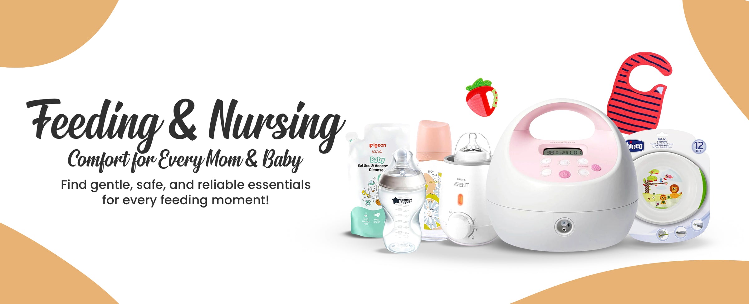 Shop from our extensive collection of Baby Feeding and Nursing products from Zubaidas Official™ – Pakistan’s No. 1 and the most trusted baby store for over 50 years. Top baby feeding and nursing brands like Chicco®, Philips Avent®, Tommee Tippee®, Spectra®, Haakaa®, Momeasy®, Farlin®, Pigeon®, canpol babies® and lovi®' 
