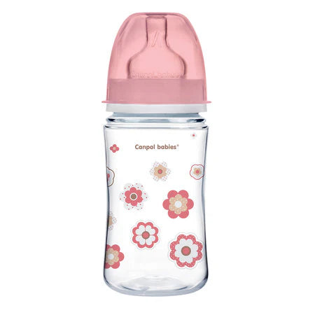 Canpol babies Easy start Anti colic Wide Neck Bottle 240 ML PP NEWBORN BABY pink 35/217 at Zubaidas Official™