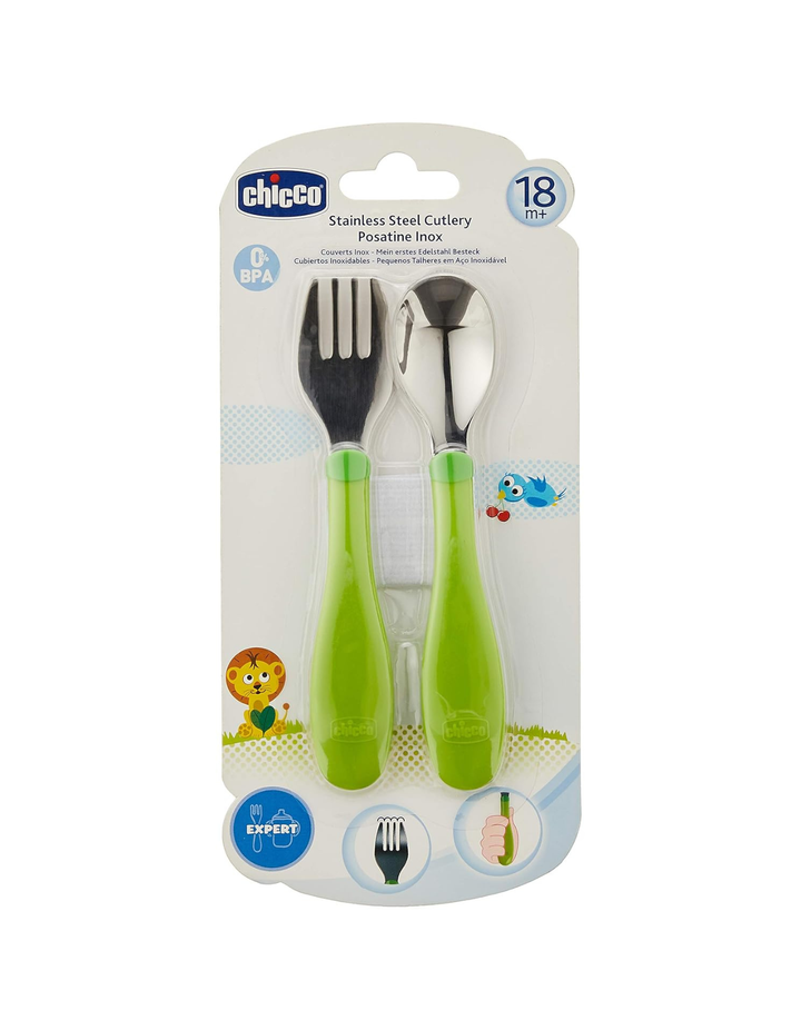 Chicco Cutlery Set Stainless Steel 18 M+ 00006831000000 at Zubaidas Pakistan
