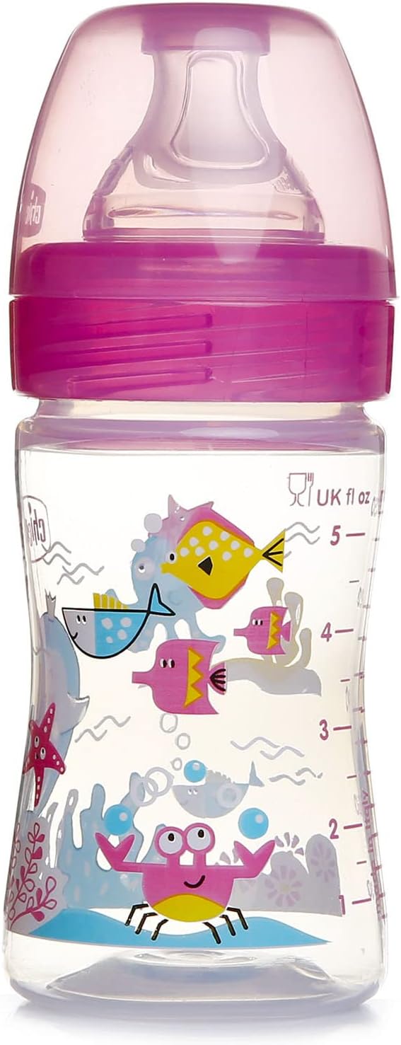 Chicco Benessere Slow Flow Plastic Bottle with Silicone Teat 150 ML 00028611100000 at Zubaidas Official™
