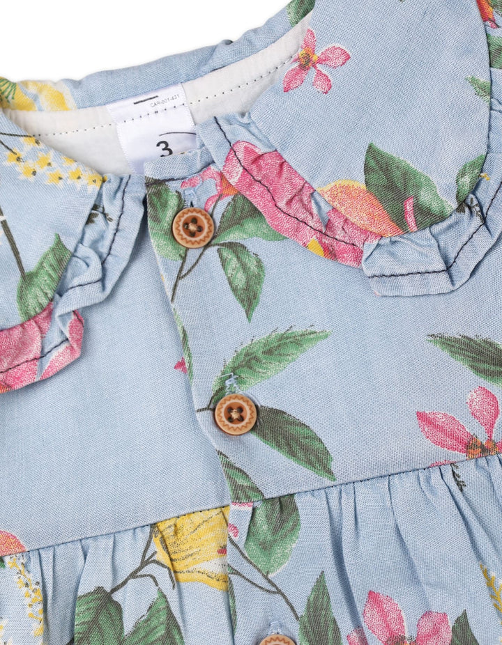 Children 2 Pieces Winter Clothes Bambies Floral Light Blue at Zubaidas Online Baby Store Pakistan