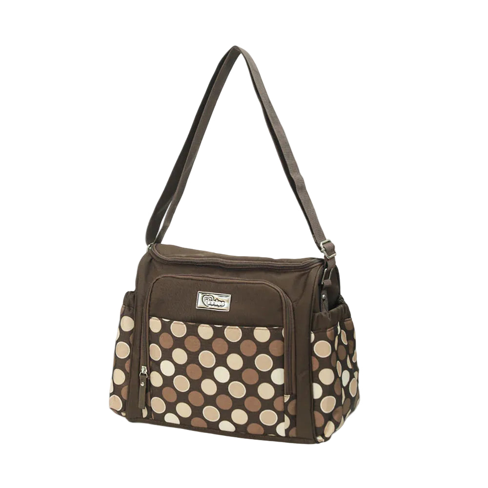 Tinnies Baby Diaper Bag Polka Dot Brown T5011-C (S) at Zubaidas
