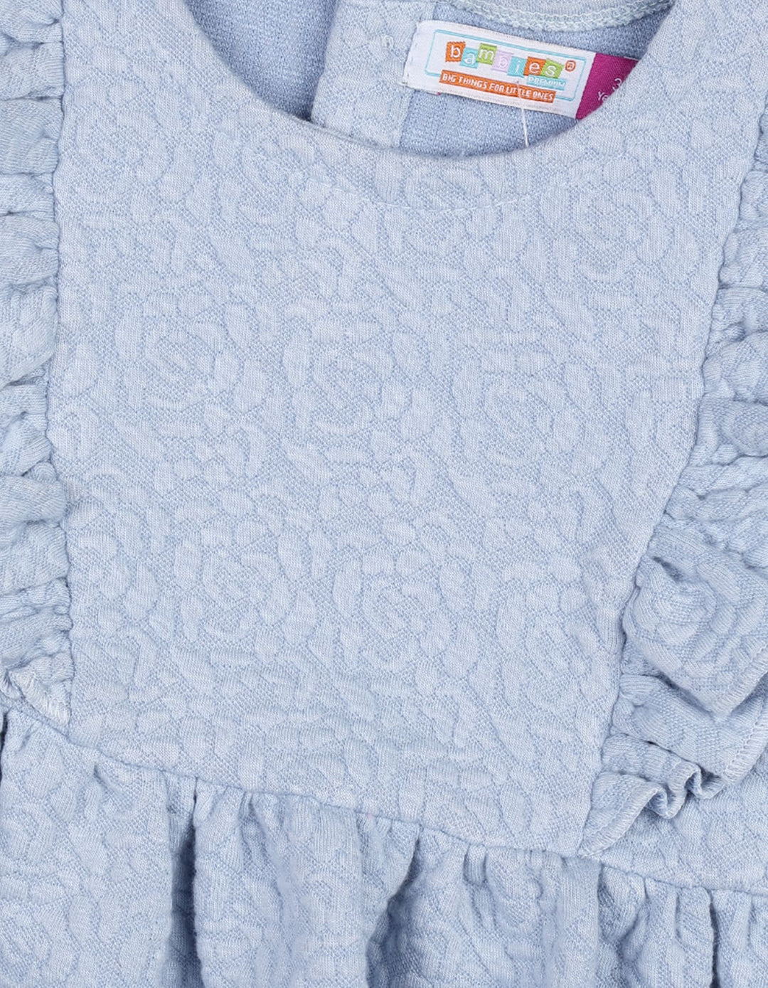 Dress Bambies® Ruffled Floral Light Blue at Zubaidas® - Pakistan’s No. 1 and the most trusted baby and kids store for over 50 years. Shop Online. Nationwide Delivery. Best Prices.