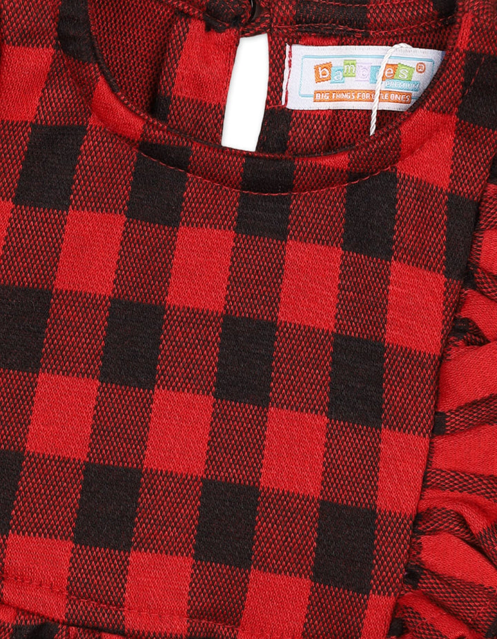 Dress Bambies® Ruffled Plaid Red at Zubaidas® - Pakistan’s No. 1 and the most trusted baby and kids store for over 50 years. Shop Online. Nationwide Delivery. Best Prices.
