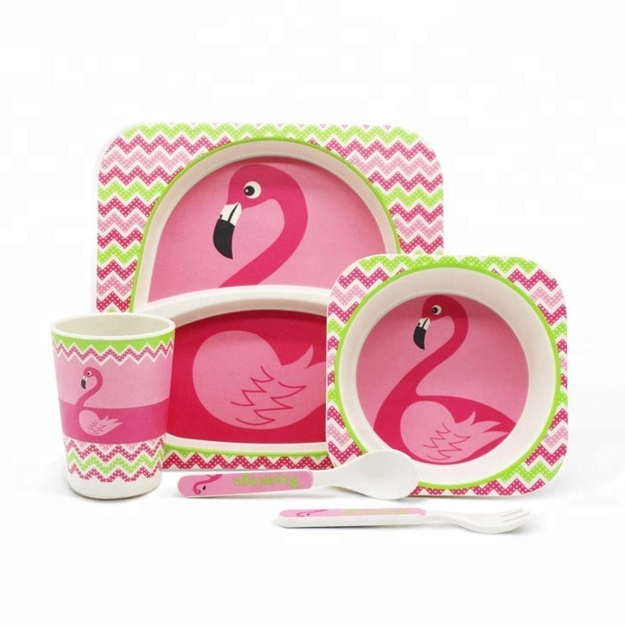 Zubaida's Feeding Set 5 Pieces - Flamingo Theme - Zubaidas Official™
