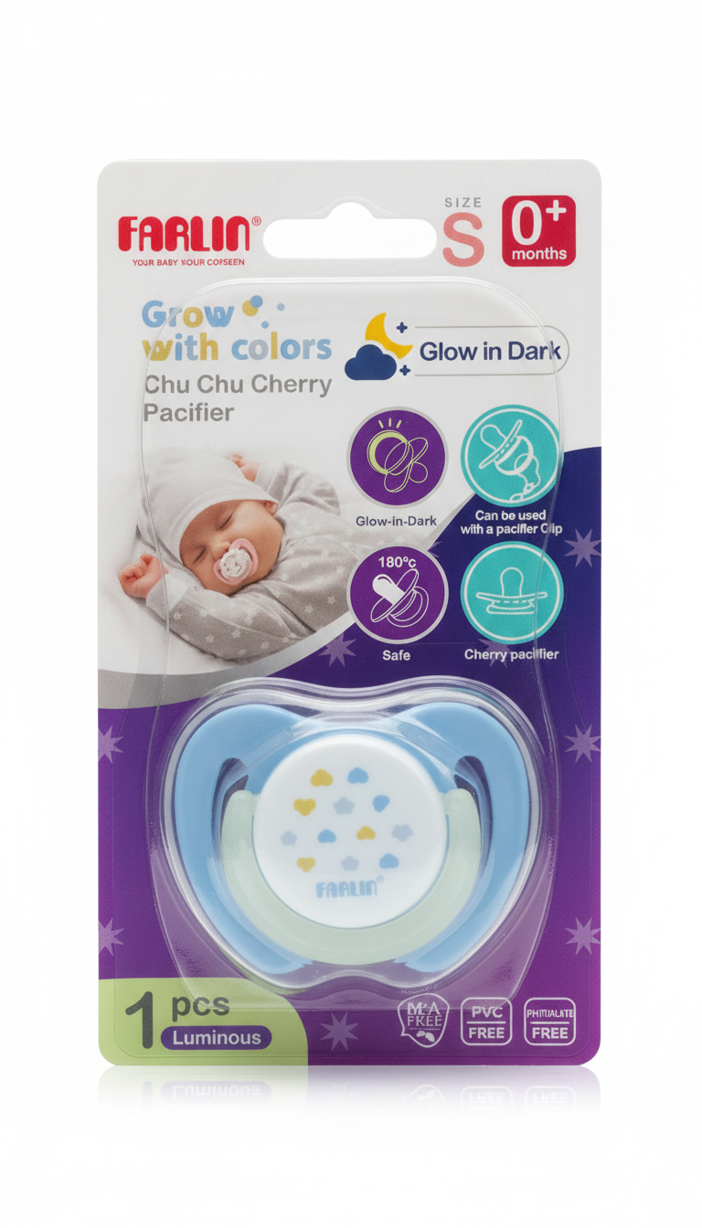 Farlin Newborn Glow-in-Dark Pacifier 0M+ Green - BA-10019-B