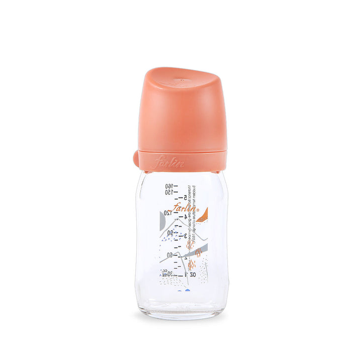Farlin Glass Wide-Neck Anti-Colic Feeding Bottle Orange (160ml) at Zubaidas® - Pakistan’s No. 1 and the most trusted baby and kids store for over 50 years. Shop Online. Nationwide Delivery. Best Prices.