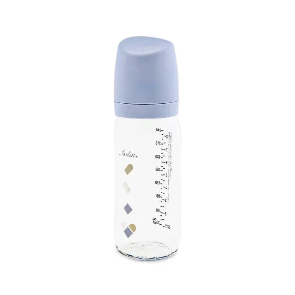 Farlin Wide-Neck Glass Feeding Bottle 240ml – Blue at Zubaidas® - Pakistan’s No. 1 and the most trusted baby and kids store for over 50 years. Shop Online. Nationwide Delivery. Best Prices.