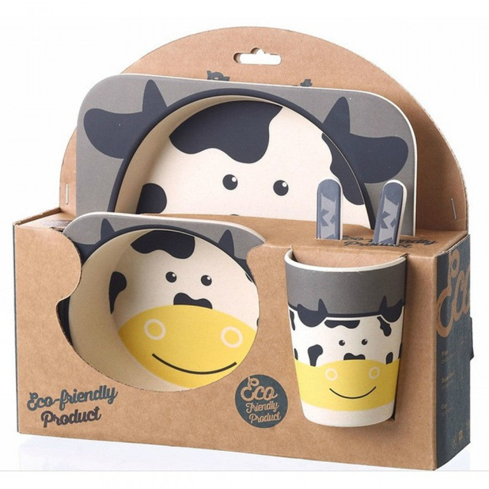 Zubaida's Feeding Set 5 Pieces - Cow Theme - Zubaidas Official™