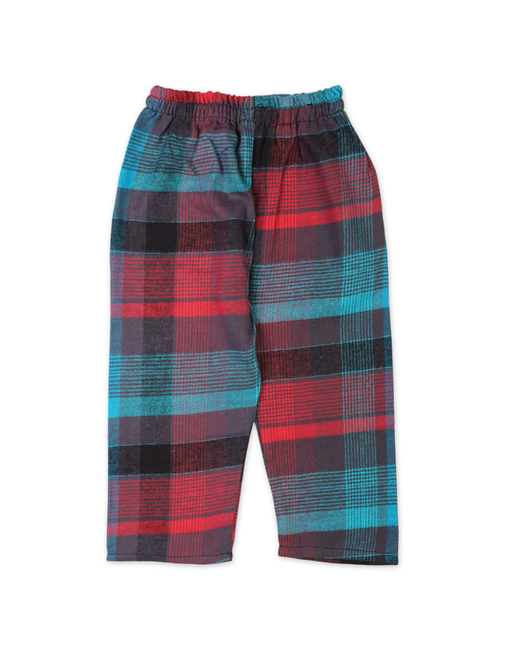 Flannel Checkered Pajama Bambies Green and Red at Zubaidas