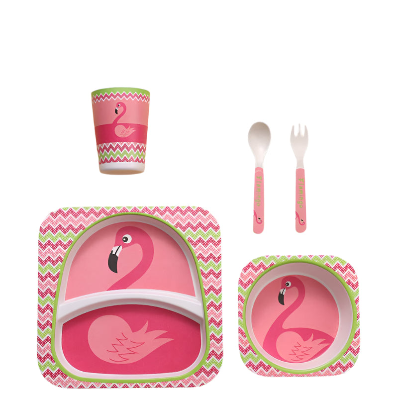 Zubaida's Feeding Set 5 Pieces - Flamingo Theme - Zubaidas Official™