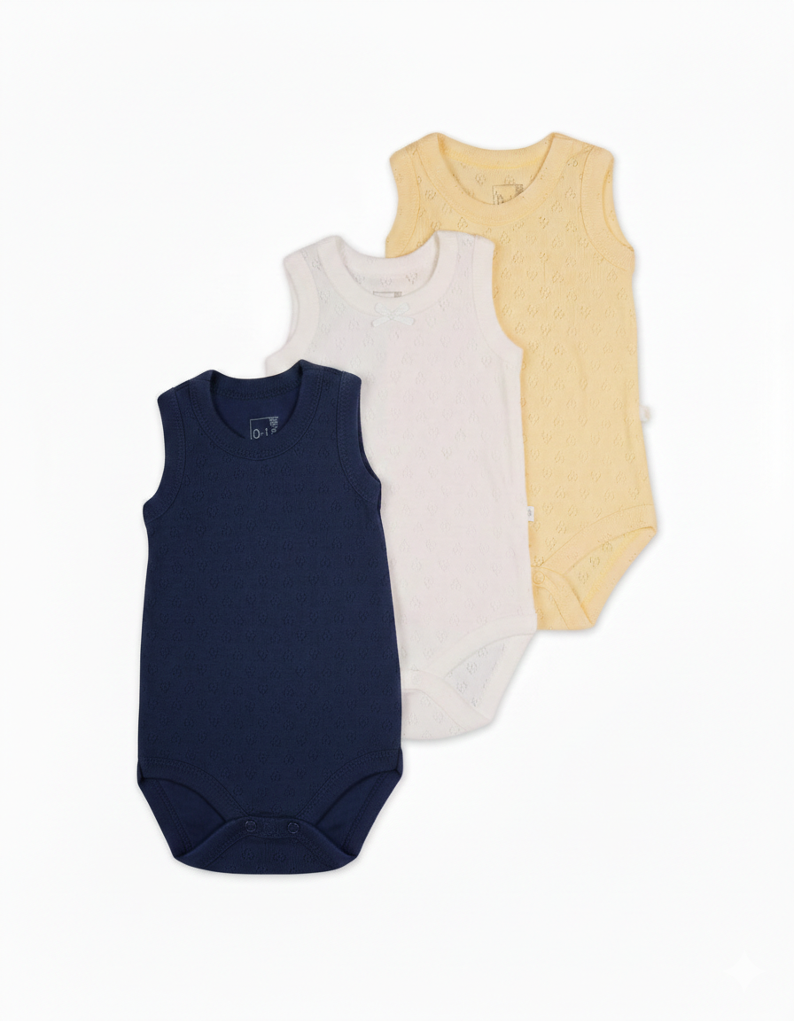 Body Suit for Boys - Multi- Pack of 3 - Zubaidas Official™