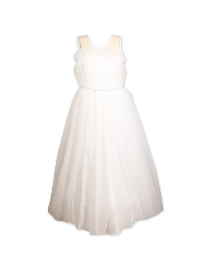 Girls Summer Dress White Premium Turkish Collection at Zubaidas