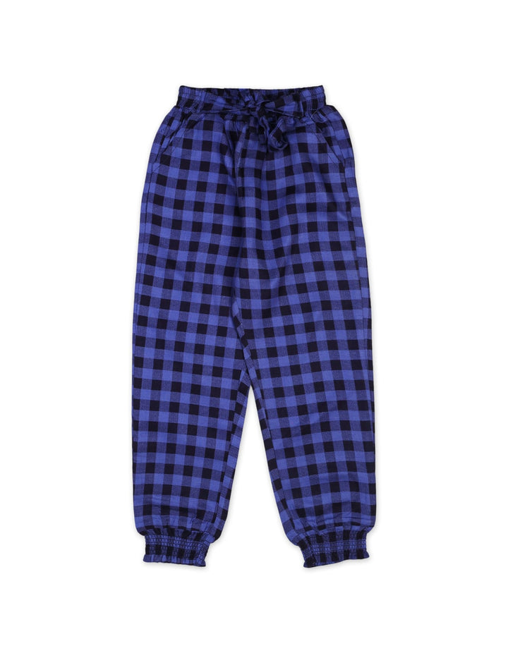 Girls Trouser Checkered Bambies Blue at Zubaidas