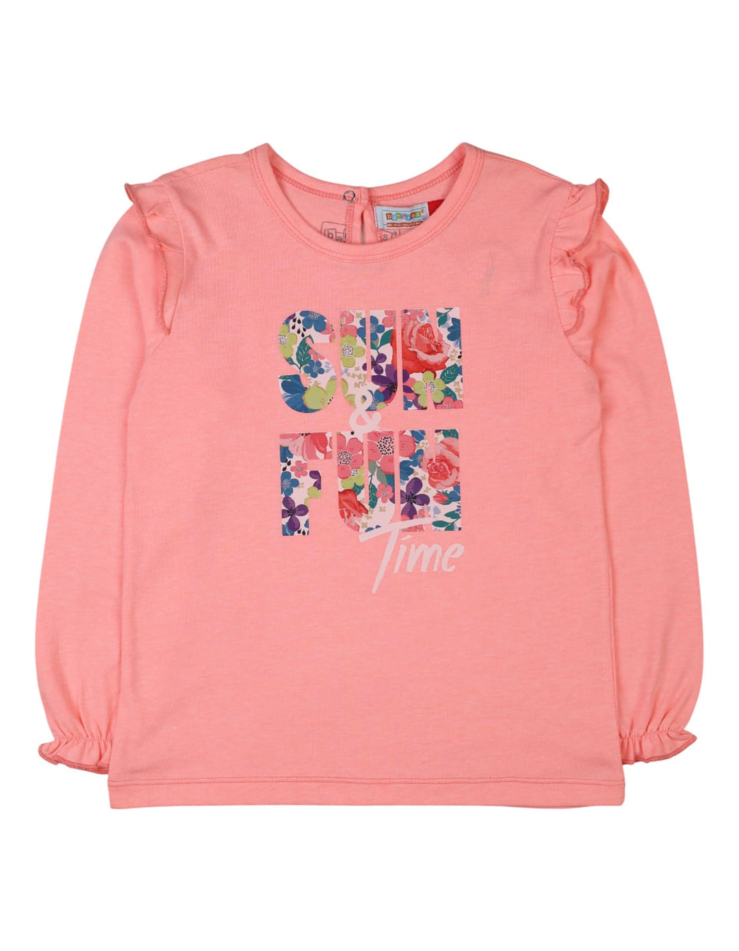 Girls Winter Stylish T Shirts Bambies Sun and Fun Time Light Peach at Zubaidas