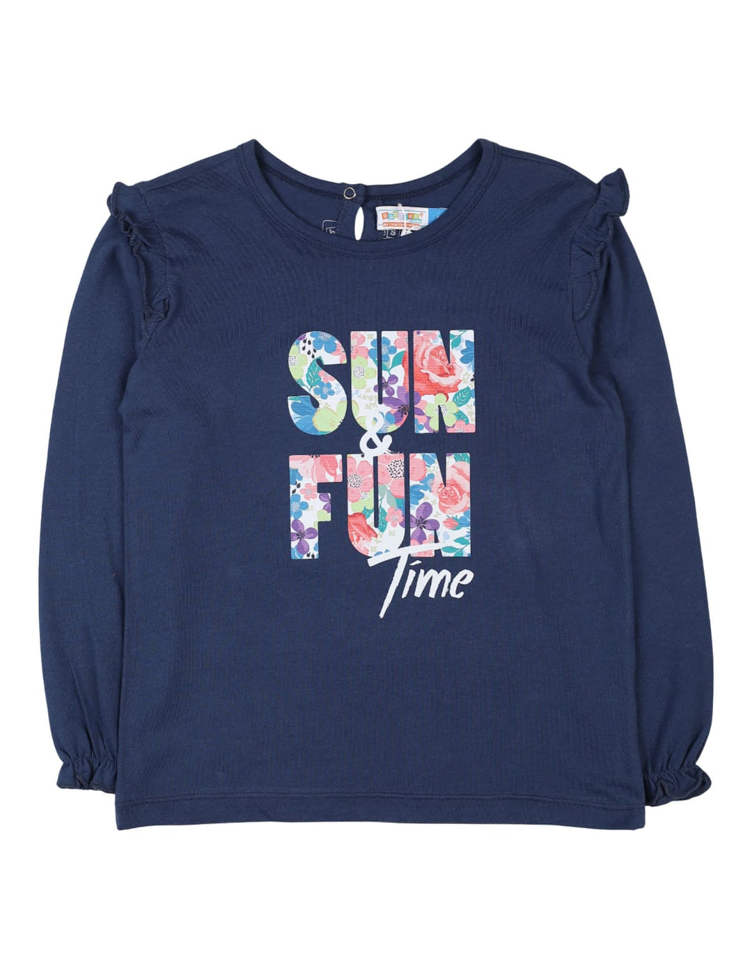 Girls Winter Tops Bambies Sun and Fun Time Navy Blue at Zubaidas