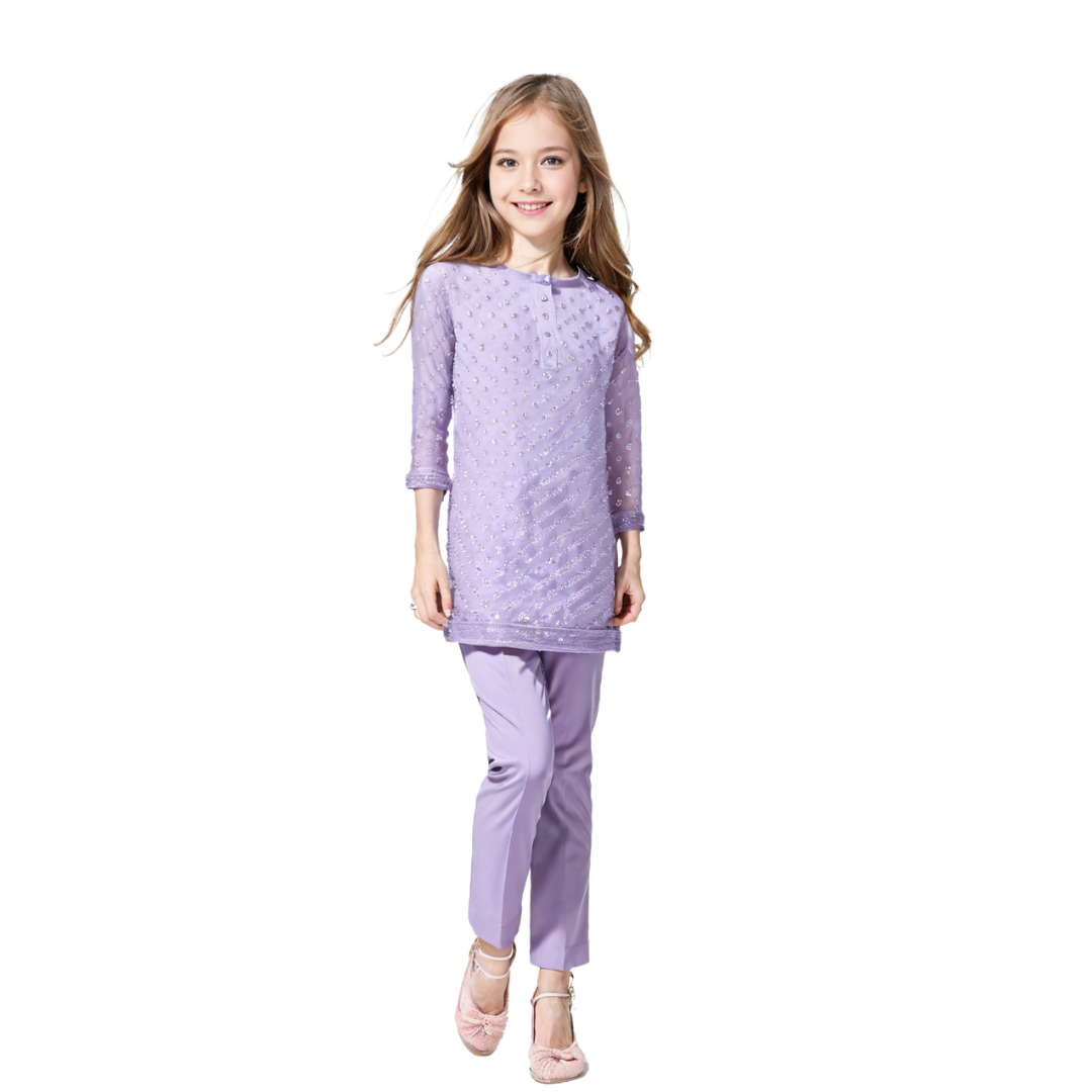 Girls Co Ord Suit Set 2 Pieces Bambies® Lilac II at Zubaidas® – Pakistan’s No. 1 and Most Trusted Baby and Kids Store for Over 50 Years. Shop Online. Nationwide Delivery. Best Prices.