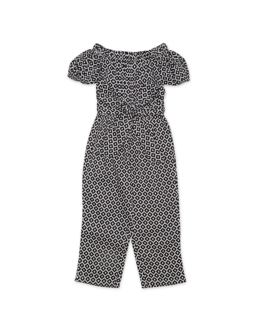 Girls Jumpsuits Bambies® Black and White Printed Off Shoulder&nbsp;at Zubaidas® - Pakistan’s No. 1 and the most trusted baby and kids store for over 50 years. Shop Online. Nationwide Delivery. Best Prices.