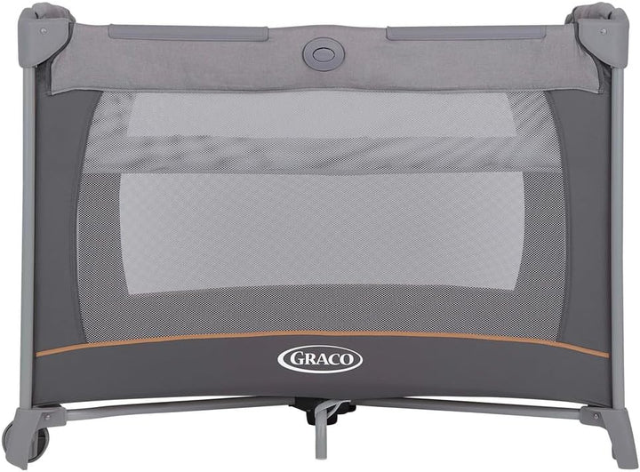 Graco® Contour® Travel Cot with Bassinet Pebble 9E989PBLEU at Zubaidas® - Pakistan’s No. 1 and the most trusted baby and kids store for over 50 years. Shop Online. Nationwide Delivery. Best Prices.