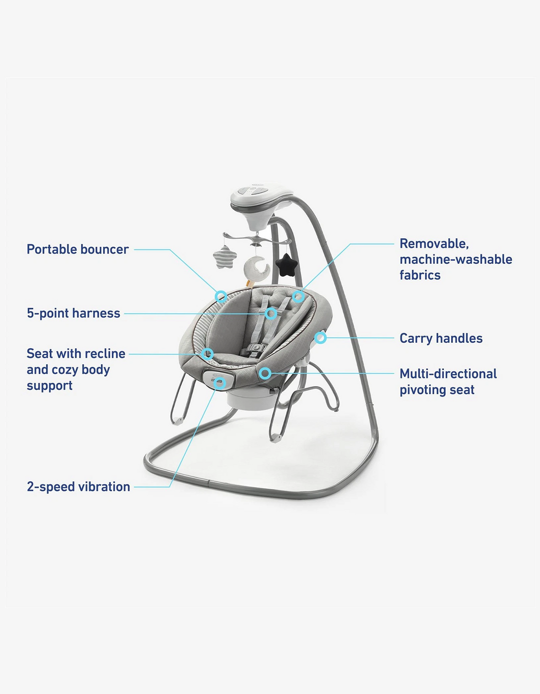 Graco® DuetConnect™ Deluxe Swing with Portable Bouncer Britton G-1W200BTI 2165882 at Zubaidas® - Pakistan’s No. 1 and the most trusted baby and kids store for over 50 years. Shop Online. Nationwide Delivery. Best Prices.