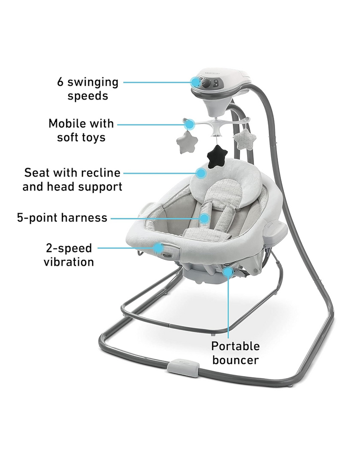 Graco® DuetConnect™ LX Swing and Bouncer Redmond G-1W49RMD 2160534 at Zubaidas® - Pakistan’s No. 1 and the most trusted baby and kids store for over 50 years. Shop Online. Nationwide Delivery. Best Prices.