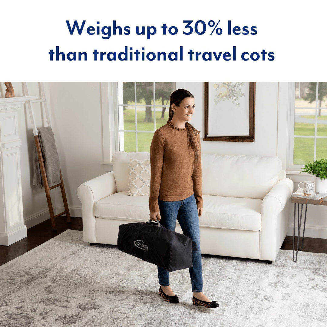 Graco® FoldLite™ LX Travel Cot with Bassinet Midnight 9AW998MDNEU at Zubaidas® - Pakistan’s No. 1 and the most trusted baby and kids store for over 50 years. Shop Online. Nationwide Delivery. Best Prices.